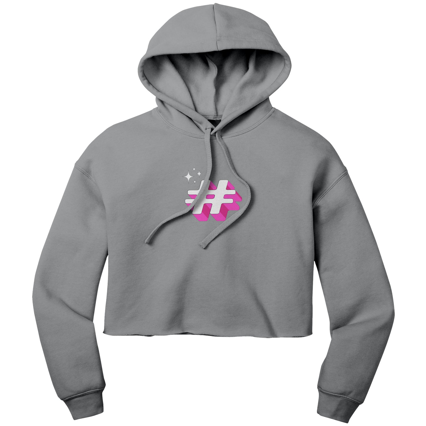 Sparkle Hashtag Crop Hoodie