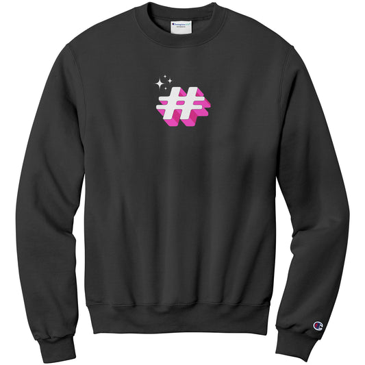 Sparkle Hashtag Champion Sweatshirt